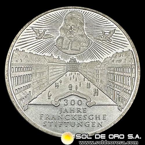 NA1 - ALEMANIA - 10 MARK - 1998.A - Subject: 300th Anniversary of the Francke Foundations in Halle - MONEDA DE PLATA