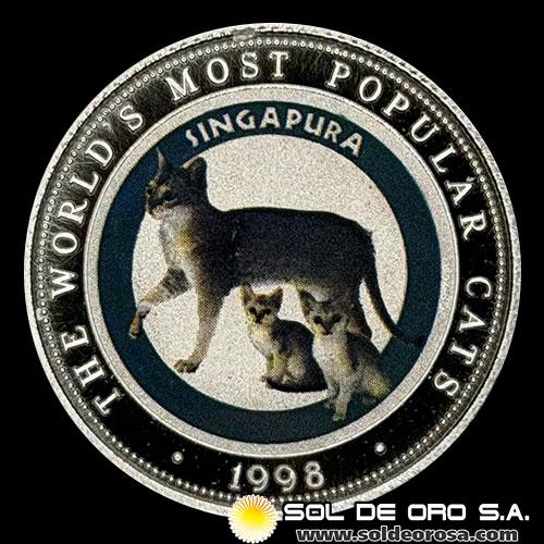 NA4 - SOMALI REPUBLIC - 250 SCHILLINGS, 1998 - SINGAPURA - MONEDA DE PLATA