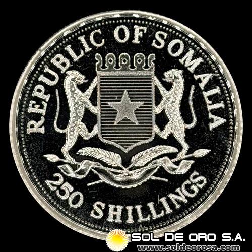 NA4 - SOMALI REPUBLIC - 250 SCHILLINGS, 1998 - SINGAPURA - MONEDA DE PLATA