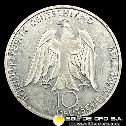 NA1 - ALEMANIA - 10 MARK - 1999.f- Subject: 250th Anniversary - Birth of J.W. von Goethe - MONEDA DE PLATA