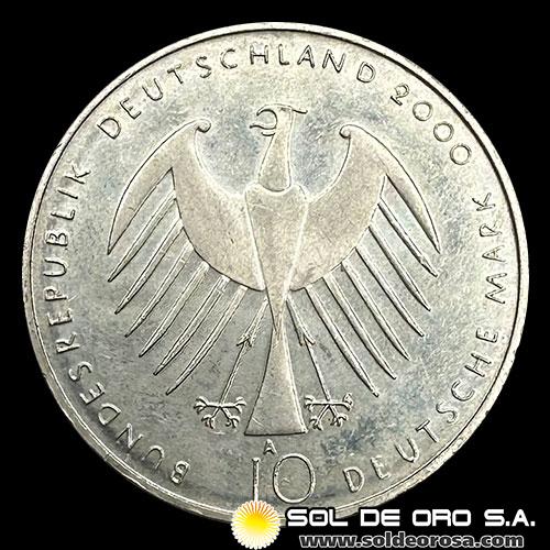 NA1 - ALEMANIA - 10 MARK - 2000.a - Subject: Expo 2000 - MONEDA DE PLATA