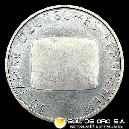 NA1 - ALEMANIA - 10 EUROS, 2002 - 50 YEARS OF GERMAN TELEVISION - MONEDA DE PLATA