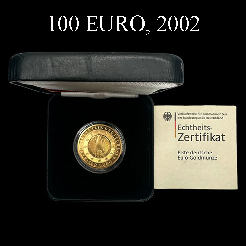 ALEMANIA - 100 EURO, 2002 - MONEDA DE ORO