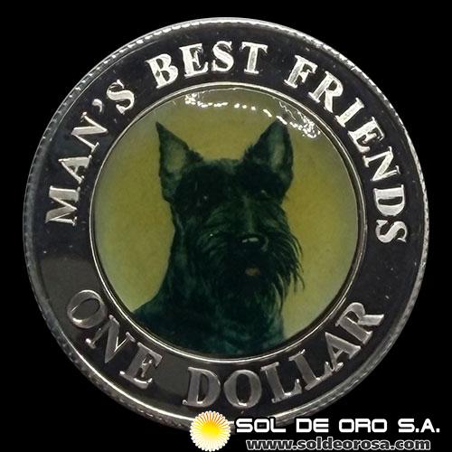 NA2 - COOK ISLANDS - 1 DOLLAR, 2003 - MANS BEST FRIENDS - MONEDA DE COPPERNICKEL
