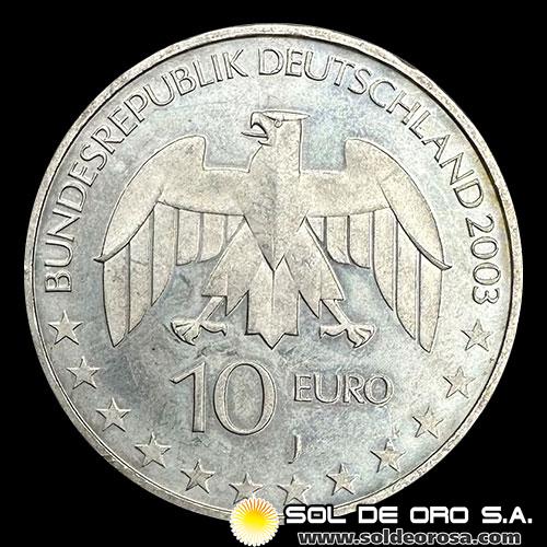 NA1 - ALEMANIA - 10 EUROS, 2003 - JUSTUS VON LIEBIG - MONEDA DE PLATA