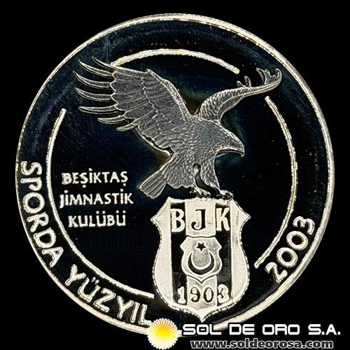 NA4 - TURQUIA - 20.000.000 LIRAS, 2003 - 100th ANNIVERSARY OF BESIKTAS - MONEDA DE PLATA