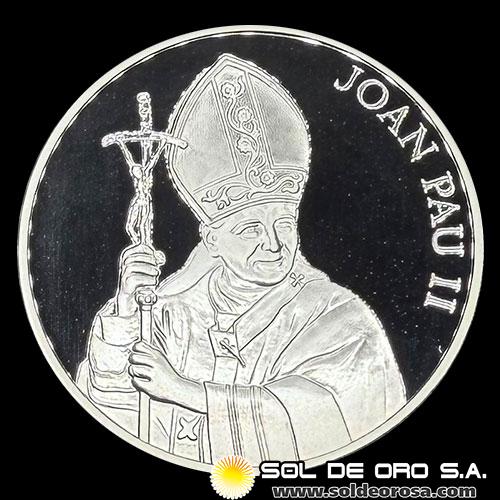 NA1 - ANDORRA - 10 DINARS, 2004 - PAPA JUAN PABLO II - MONEDA DE PLATA