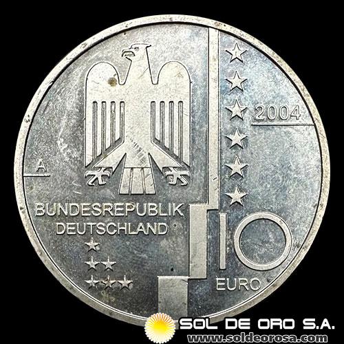 NA1 - ALEMANIA - 10 EUROS, 2004 - BAUHAUS DESSAU - MONEDA DE PLATA