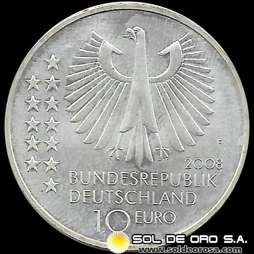 NA1 - ALEMANIA - 2008 - 10 EUROS - MONEDA DE PLATA