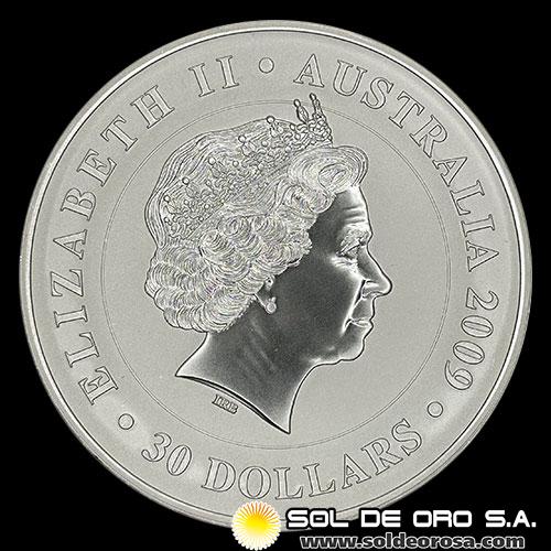 AUSTRALIA - 30 DOLLARS, 2009 - AUSTRALIAN KOALA - MONEDA DE PLATA