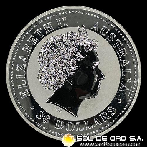 AUSTRALIA - 30 DOLLARS, 2009 - AUSTRALIAN KOOKABURRA - MONEDA DE PLATA