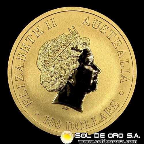 AUSTRALIA - 100 DOLLARS, 2010 - AUSTRALIAN KANGAROO - ELIZABETH II - MONEDA DE ORO