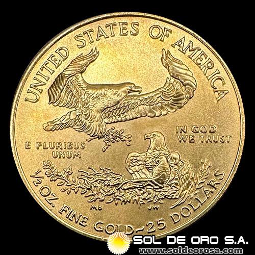 ESTADOS UNIDOS DE AMERICA - 25 DOLLARS, 2010 - AMERICAN EAGLE - MONEDA DE ORO