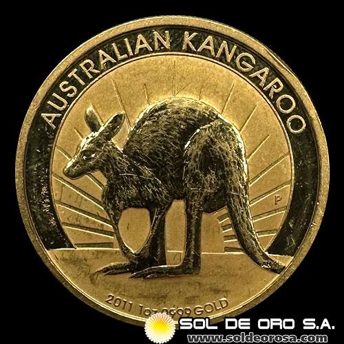 AUSTRALIA - 100 DOLLARS, 2011 - AUSTRALIAN KANGAROO - MONEDA DE ORO