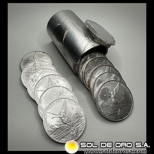 ESTADOS UNIDOS MEXICANOS - LIBERTY - TUBO DE 20 ONZAS DE PLATA