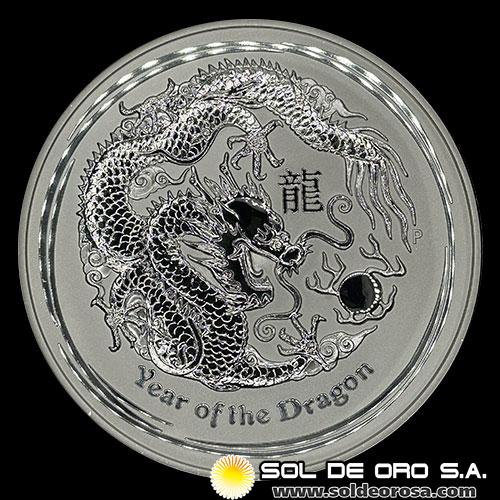 AUSTRALIA - 30 DOLLARS, 2012 - YEAR OF THE DRAGON - MONEDA DE PLATA