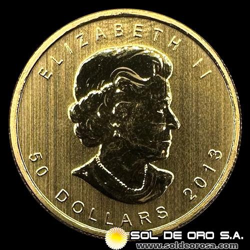 CANADA - 50 DOLLARS, 2013 - ELIZABETH II - MONEDA DE ORO