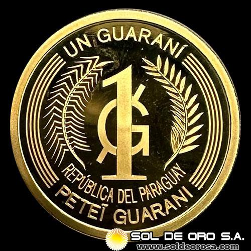 	NUMIS - PARAGUAY - 1 GUARANI, 2013 - 70 ANOS DEL GUARANI - MONEDA DE ORO