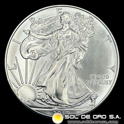 ESTADOS UNIDOS DE AMERICA - 1 DOLLAR, 2013 - LIBERTY - ONZA DE PLATA PURA