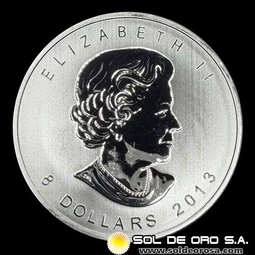 CANADA - 8 DOLLARS, 2013 - CANADIAN BEAR - 1 1/2 ONZAS - TUBO DE 22,5 ONZAS