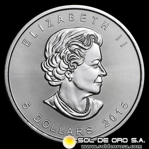 CANADA - 5 DOLLARS, 2015 - ELIZABETH II - ONZA DE PLATA