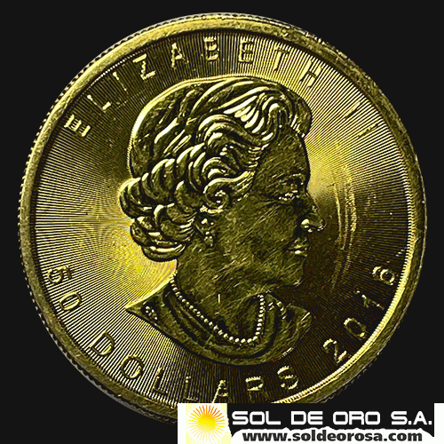 EPJR - CANADA - HOJA DE MAPPLE 1 oz., 50 DOLLARS, 2016 - MONEDA / ONZA DE ORO 999