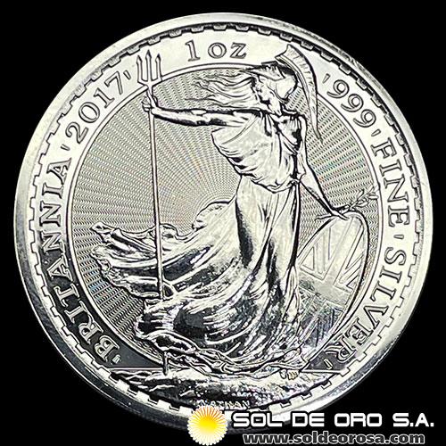 INGLATERRA - 2 POUNDS, 2017 - ELIZABETH II - MONEDA DE PLATA