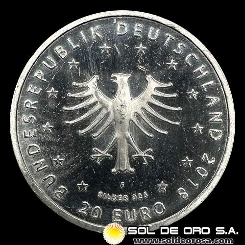 NA1 - ALEMANIA - 20 EUROS, 2018 - FROSCHKONIG - MONEDA DE PLATA