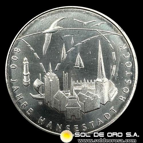 NA1 - ALEMANIA - 20 EUROS, 2018 - 800 YEARS OF HANSESTADT ROSTOCK - MONEDA DE PLATA