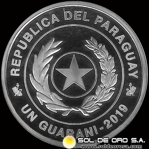 ILUSTRACION - NO DISPONIBLE - PARAGUAY - 1 GUARANI, 2019 - BANCO CENTRAL DEL PARAGUAY - MONEDA DE PLATA 