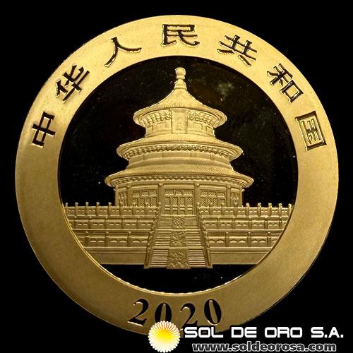 CHINA - PANDA 1 oz., 500 YUAN - 2020 - MONEDA DE ORO