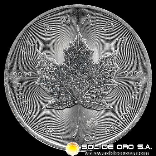 CANADA - MAPLE - 5 DOLLARS - 2022 - TUBO DE 25 ONZAS DE PLATA