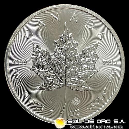 CANADA - 5 DOLLARS, 2022 - ELIZABETH II - TUBO DE 25 ONZAS DE PLATA