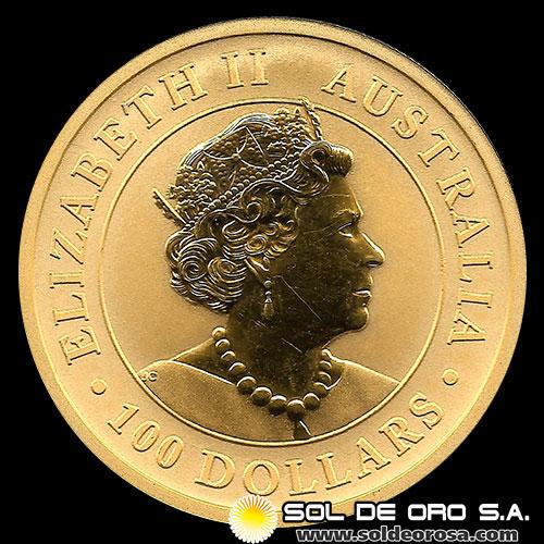 AUSTRALIA - 100 DOLLARS, 2021 - MONEDA DE ORO