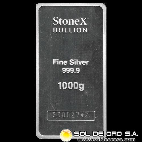 NIUE - 30 DOLLARS, 2021 - STONEX BULLION - ELIZABETH II - BARRA/MONEDA DE PLATA 999