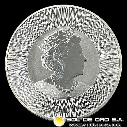 AUSTRALIA - 1 DOLLAR - AUSTRALIAN KANGAROO - TUBO DE 25 ONZAS DE PLATA PURA