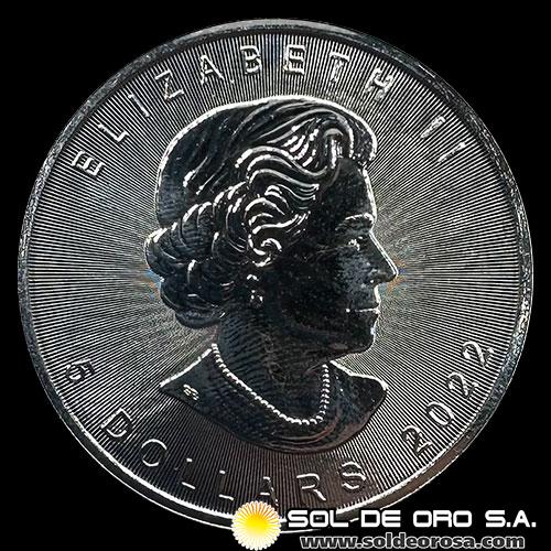 CANADA - 5 DOLLARS, 2022 - ELIZABETH II - ONZA DE PLATA