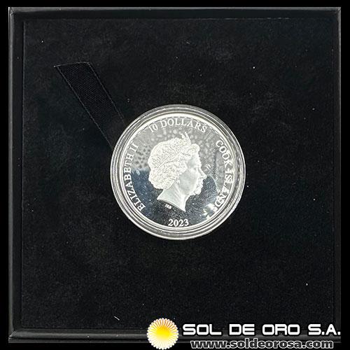 COOK ISLANDS - 10 DOLLARS, 2023 - THE VEXED MAN - MONEDA DE PLATA