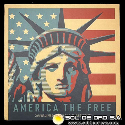 SOLOMON ISLANDS - 5 DOLLARS, 2022 - AMERICA THE FREE - MONEDA DE PLATA