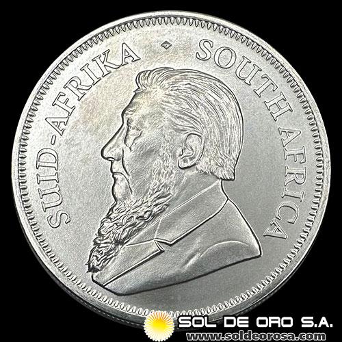 SUDAFRICA - KRUGERRAND, 2022 - TUBO DE 25 ONZAS DE PLATA PURA