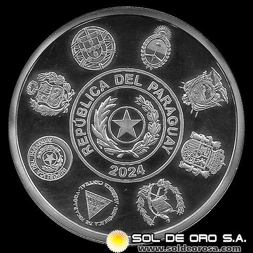 SIN STOCK - ILUSTRATIVO - NUMIS - PARAGUAY - 1 GUARANI, 2024 - CAPITALES DEL MUNDO - SERIE IBEROAMERICANA - MONEDA DE PLATA