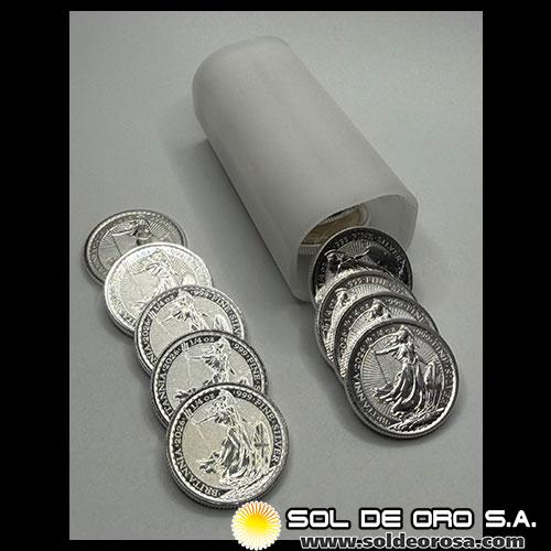 INGLATERRA - 50 PENCE, 2026 - CHARLES III - TUBO DE 5 ONZAS DE PLATA