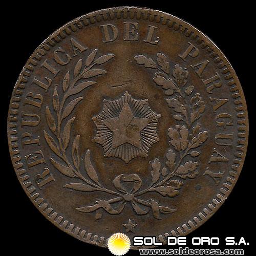 NUMIS - MONEDA DEL PARAGUAY - 2 CENTESIMOS - 1870 - MONEDA DE COBRE