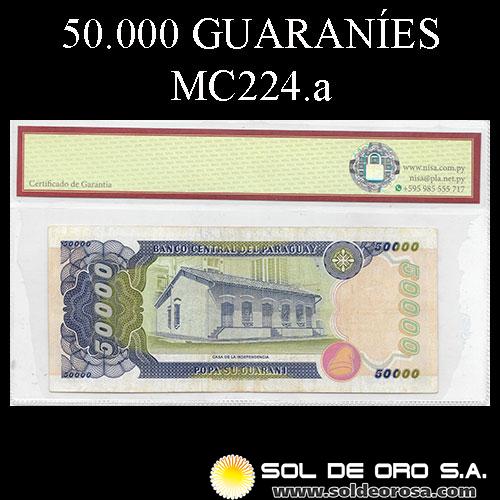 NUMIS - BILLETES DEL PARAGUAY - 1981 - CINCUENTA MIL GUARANIES (MC224.a) - FIRMAS: OSCAR RODRIGUEZ - CRISPINIANO SANDOVAL - BANCO CENTRAL DEL PARAGUAY