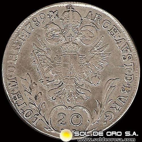NA1 - AUSTRIA / HUNGRIA - 20 GROSHEN - 1789 - MONEDA DE PLATA
