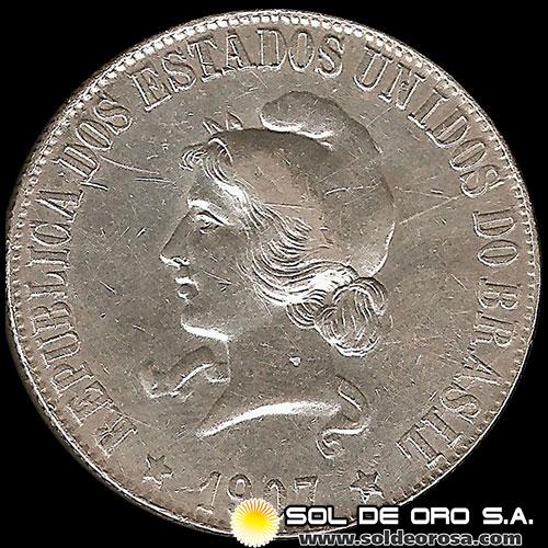 NA2 - BRASIL - 2.000 REIS - 1907 - MONEDA DE PLATA