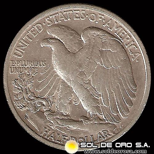 NA3 - ESTADOS UNIDOS DE AMERICA - WALKING LIBERTY HALF DOLLAR, 1944 - MONEDA DE PLATA