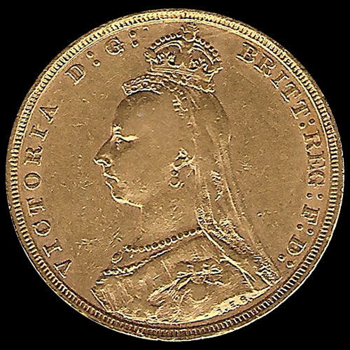 INGLATERRA - SOVEREIGN, LIBRA INGLESA (VICTORIA - JUBILEO), 1892 - MONEDA DE ORO