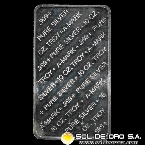 A-MARK - 10 OUNCES - BARRA DE PLATA PURA