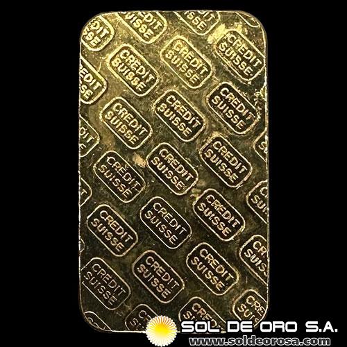 CREDIT SUISSE - ONE OUNCE - BARRA DE ORO 24K